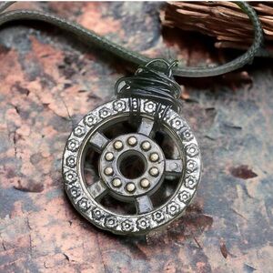 5 For $25💫Bronzed Steampunk Gears Pendant Necklace